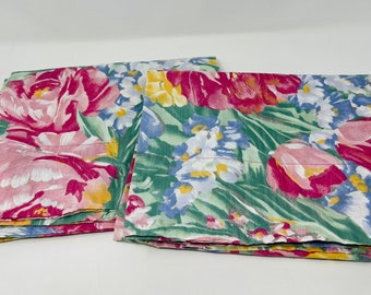 Ruffled Floral Pillowcases - YOU PICK Pillowcases - Farmhouse Floral Pillowcases - Shabby Chic Bedding - Pink, Blue, and Yellow- Sheets