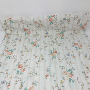 Vintage Floral Flat Sheet/Fabric! Double/Full- EXCELLENT Condition! JC Penney! Shabby Chic - Flowers - Fabric!! Roses! Beautiful Sheet