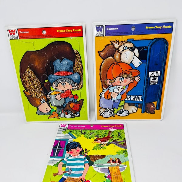 Whitman Frame Tray Puzzle - JE KIES - Kinderpuzzels - Kartonnen puzzels - Kinderpuzzel - Preschool Puzzle - Vintage puzzels