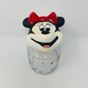 Minnie Mouse Jar - Vintage Walt Disney Company Treat Jar -  Ceramic Minnie Mouse Jar - Vintage Treat Jar - Collectible Disney Kitchen