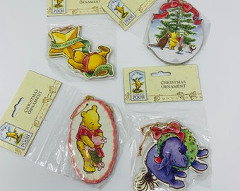 Pooh Michel & Company Christmas Ornaments! NEW Old Stock! Closed Packages! 4 Styles Available! Collectible! Gift Item! Christmas Ornaments