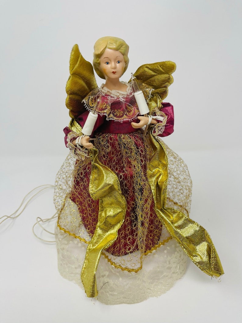 Lighted Angel Tree Topper Victorian Angel Tree Topper Etsy