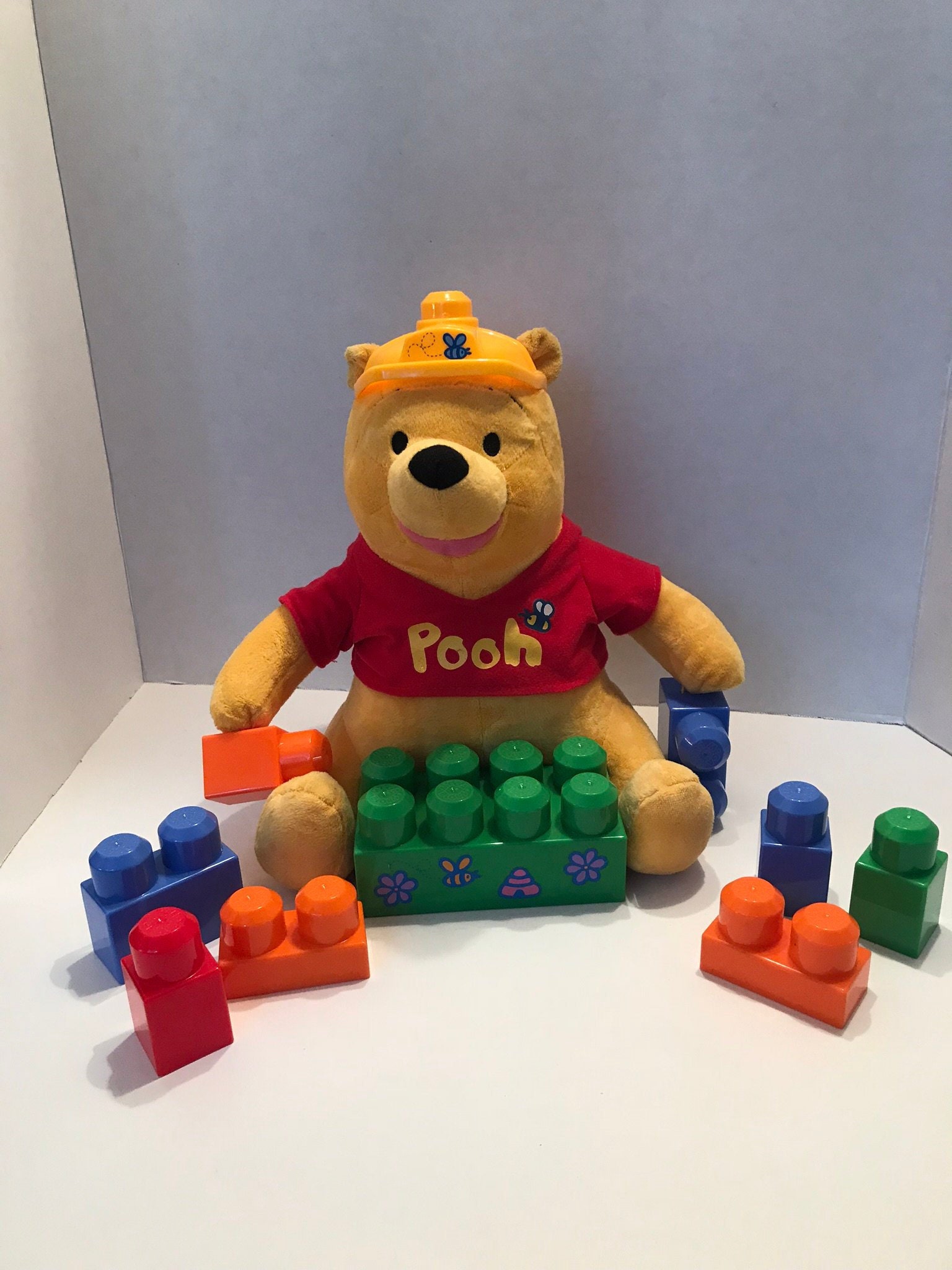 Pooh Mega BLOCKS Toy Pooh Plush Stuffed Animal Toy Doll - Etsy Australia