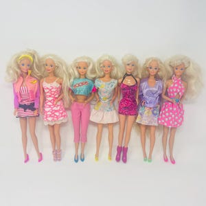 Barbie Doll - You Pick - Pink Dress - Purple Jacket - Heart Dress - Rocker Barbie - Yellow Visor - Pink, Black Dress - Floral Dress - Mattel