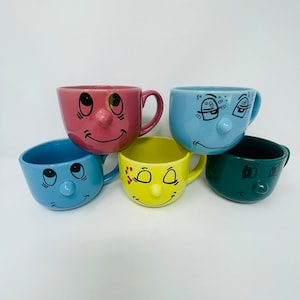 Livingware Collection Mug Dokcolor Coffee Mug Collectable 3D Face Mug Smiley Face Mug 3D Nose Mug 1980s Mug You Pick Happy Face Etsy