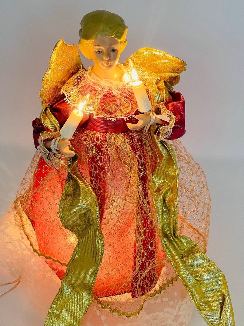Lighted Angel Tree Topper Victorian Angel Tree Topper Etsy