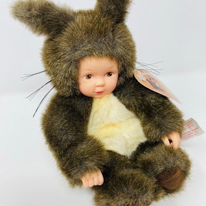 Anne Geddes Animal Doll YOU PICK Plush Animal Doll 1990's Anne Geddes Hedgehog Doll Baby Squirrel Doll Leopard Doll Baby Doll Squirrel