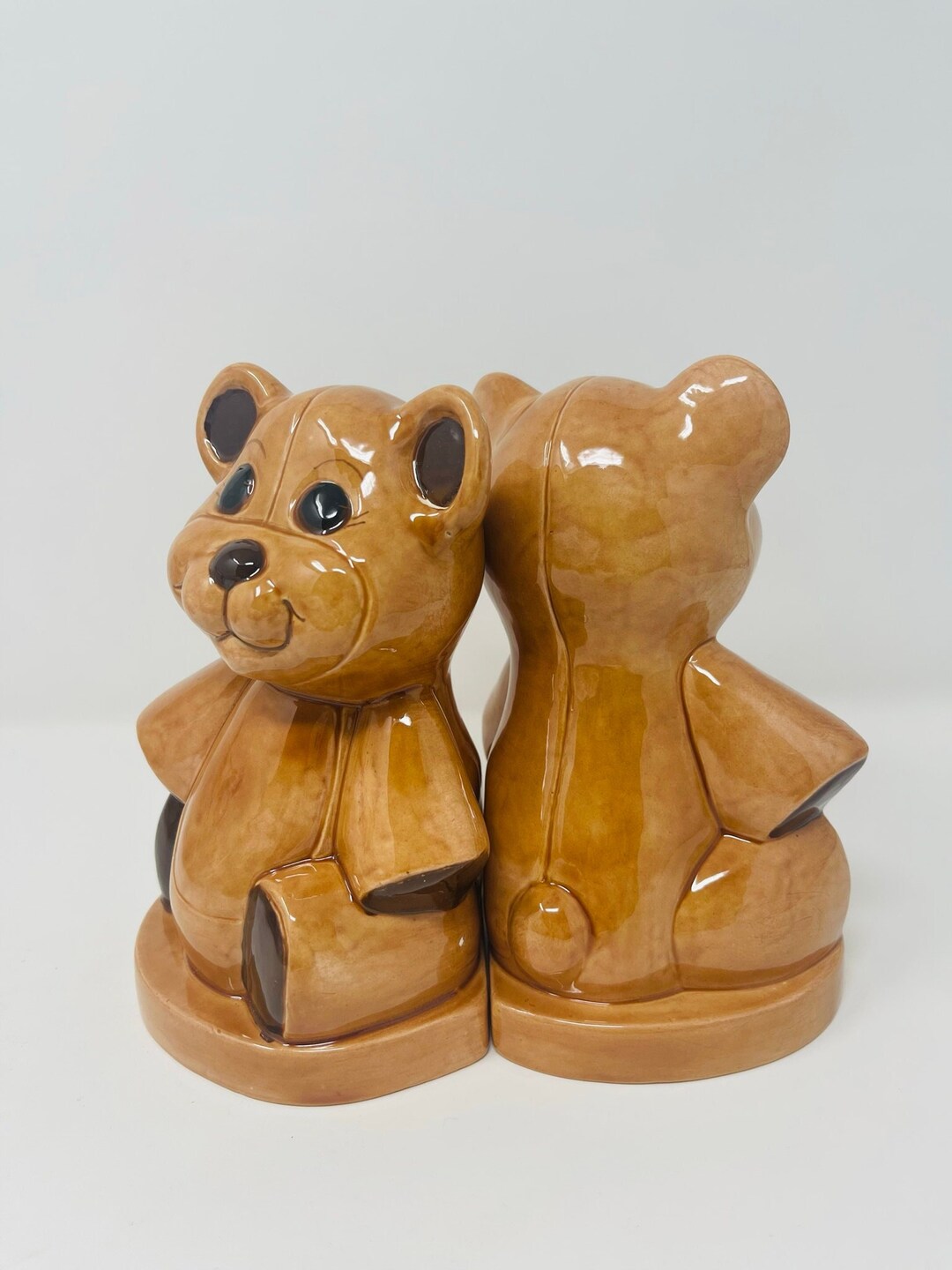 Children's Bear Bookends Vintage Ceramic Bookends Teddy Bear Bookends