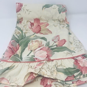 Waverly Twin Flat Sheet - Floral Twin Flat Sheet - Twin Floral Sheet - Cottage Core Sheet, Shabby Chic, Ruffle Edge Sheet, Garden Room Sheet