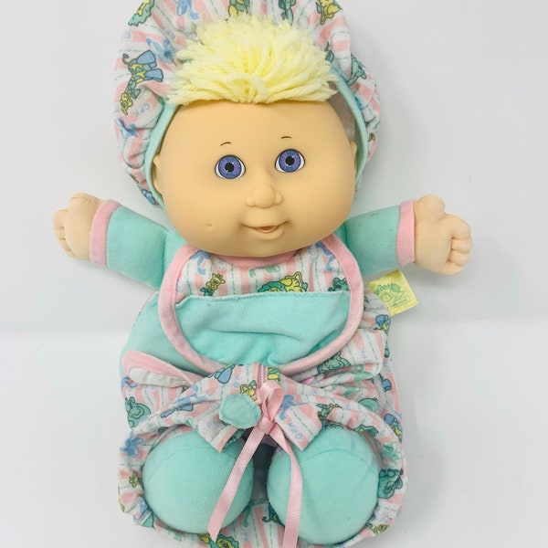 Cabbage Patch Kid, Cabbage Patch Kids Toddler Collection "Love N Care" Baby Doll , Blonde Hari, Blue Eyes, 1992 Hasbro Doll