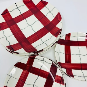Vintage Plaid Plates - YOU PICK Plates -  Replacement Plates - Made in England - English Salad Plates - Studio Ware Plates - J & G Meakin
