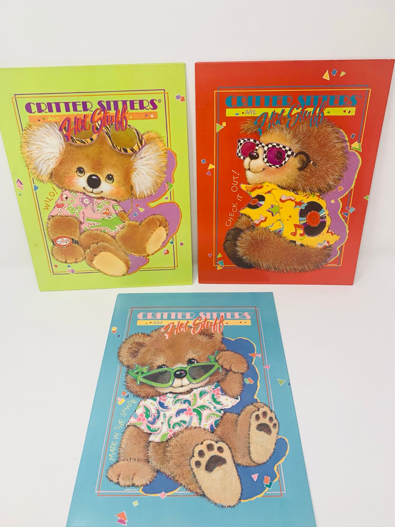 Vintage Critter Sitters Folders NEW Rare Vintage Item Paper Mead Notebook Portfolio 3 Available koala beaver bear 1980 s Folders Etsy