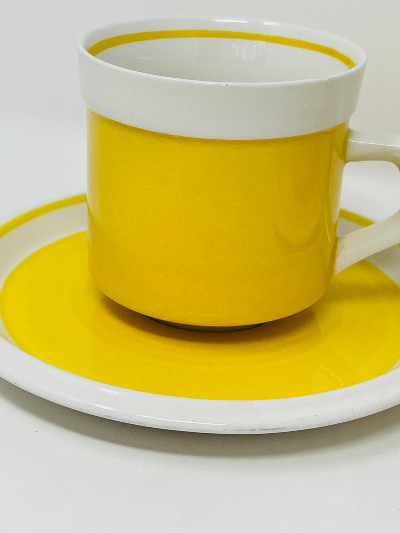 Mikasa Cup and Saucer Sets - Vintage Yellow Coffee Tea Cup