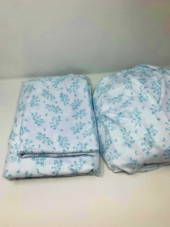 Details about   Non-Iron VTG Cotton Floral TWIN Sheet Set Flat Fitted S Pillowcase Bedding 3pc. 