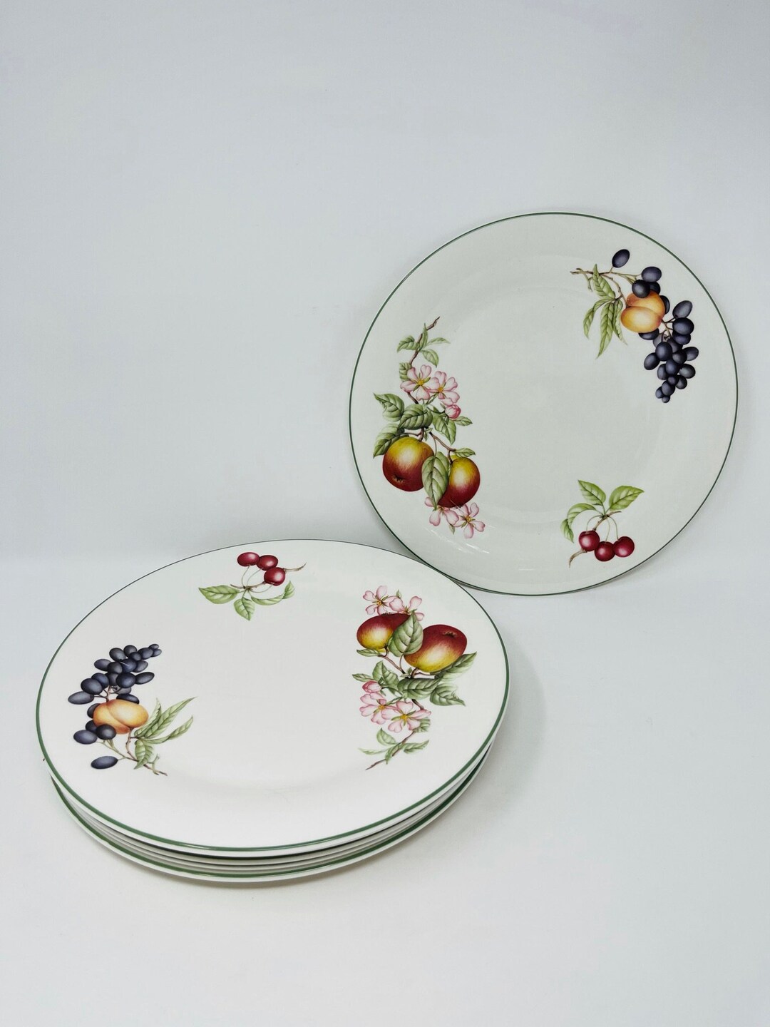Fruit Dinner Plates Marks & Spencer Plates Fine English China Ashberry