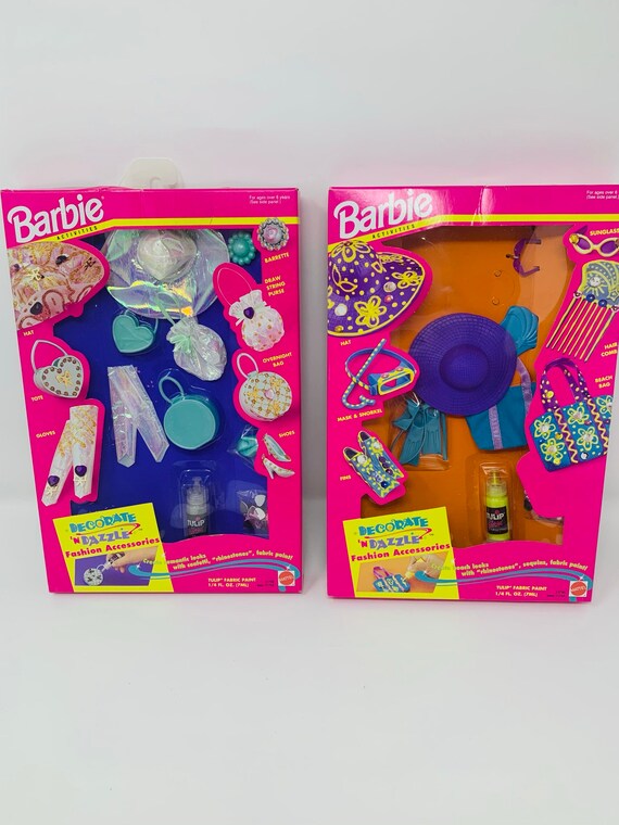 1990s Group of Barbie Clothes and Accessories