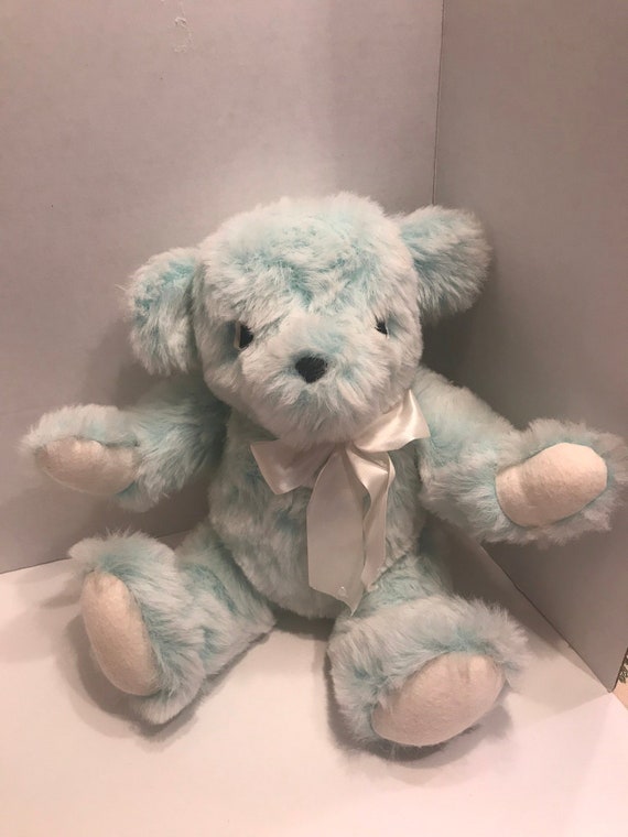 vintage blue teddy bear