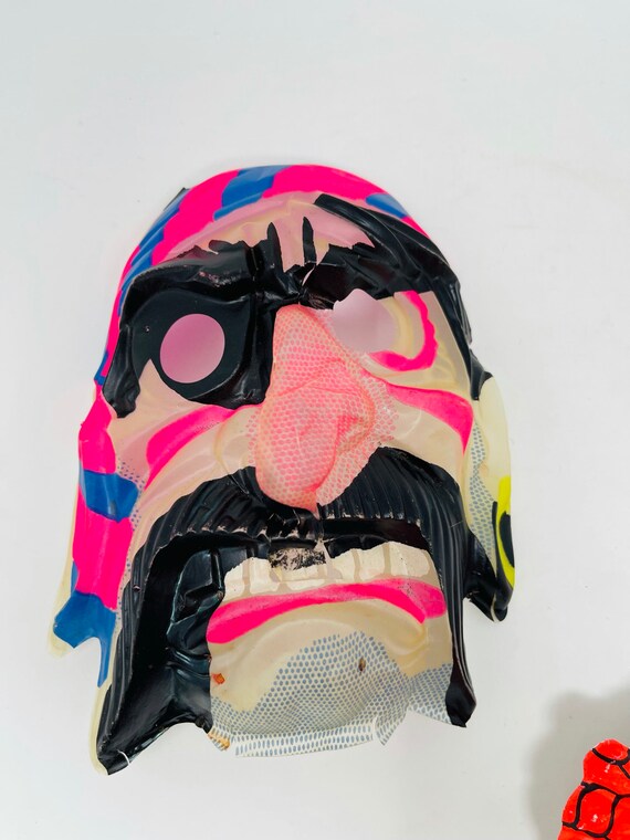Colorful Pirate Mask - VINTAGE Halloween Mask - M… - image 7