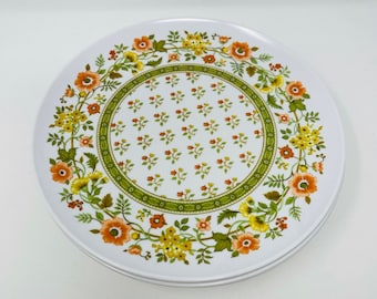 Melamine Salad Plates -  You PICK - Vintage Salad Plates -  Melamine Flower Plates - Melamine Dessert Plates - Farmhouse Kitchen - Sakura