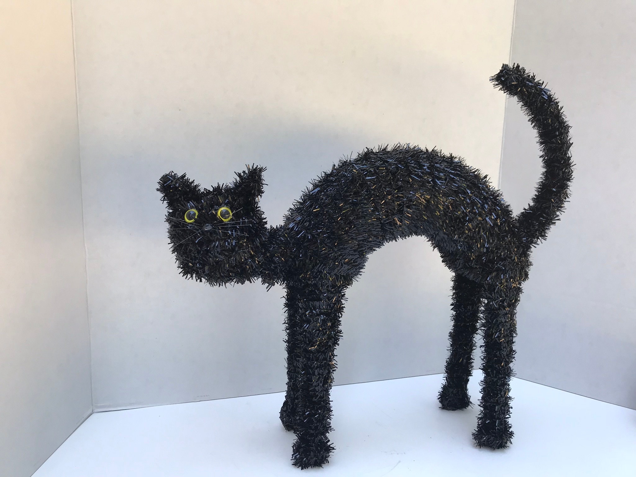 Home & Kitchen Standing Cat Black Tinsel by Gisela Graham Home & Garden