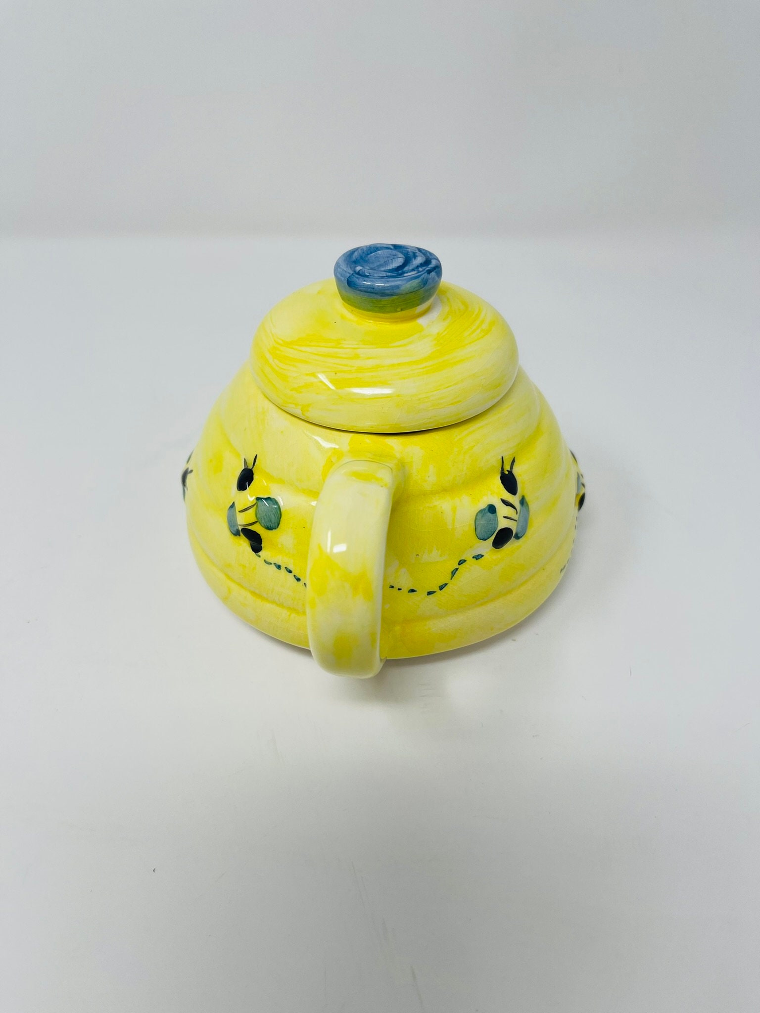 Ceramic Honey Bee Teapot Vintage Beehive Teapot Shabby Etsy