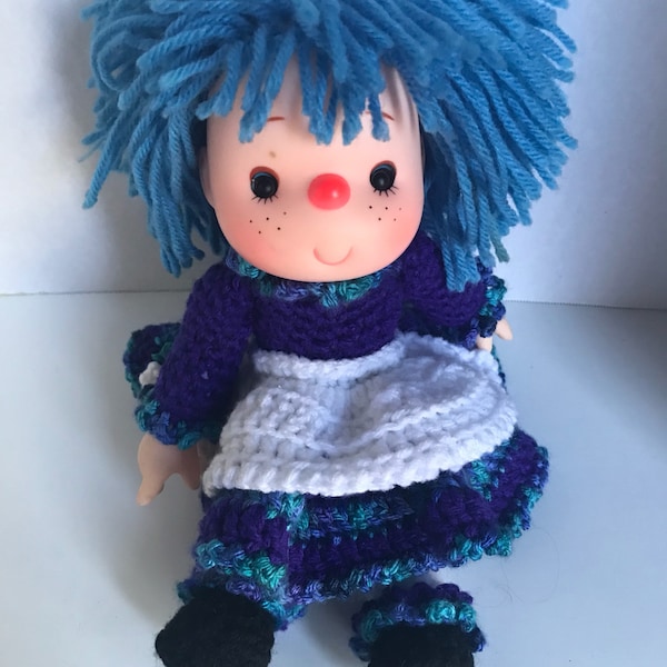 Handmade Doll Cupcake Corner Doll- Crocheted Doll   Excellent Condition. Collectible... Gift Item Blueberry Doll - Vintage 