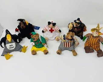 RUSS Berrie Shelf Sitters -  Kathleen Kelly Critters - Birthday Gift -  Vintage Animal Figurines - Russ Berrie Doll - Vintage Animal Sitters