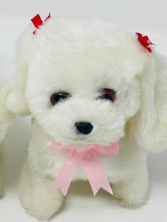 Battery Operated Dog White Toy Dog WORKING Animated Dog Barking Mechanical Dog White Puppy Dog Plush Moving Toy Dog Mechanical Etsy Canada