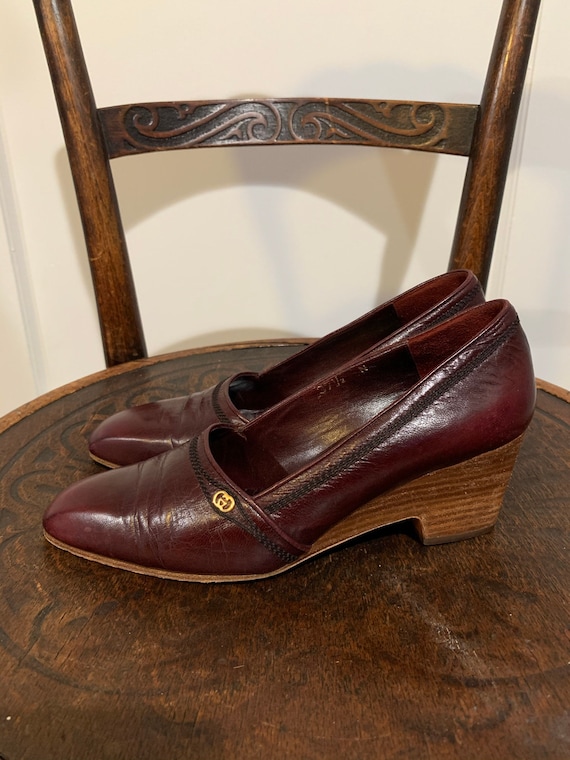 Vintage Gucci Wedge Loafers
