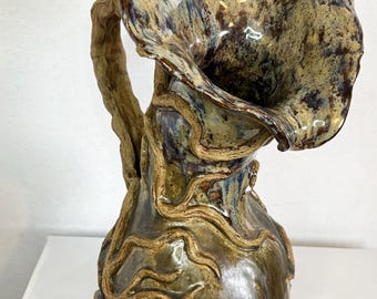 Handmade Ceramic Pitcher – Enchanted Forest Inspired Sculptural Pottery
