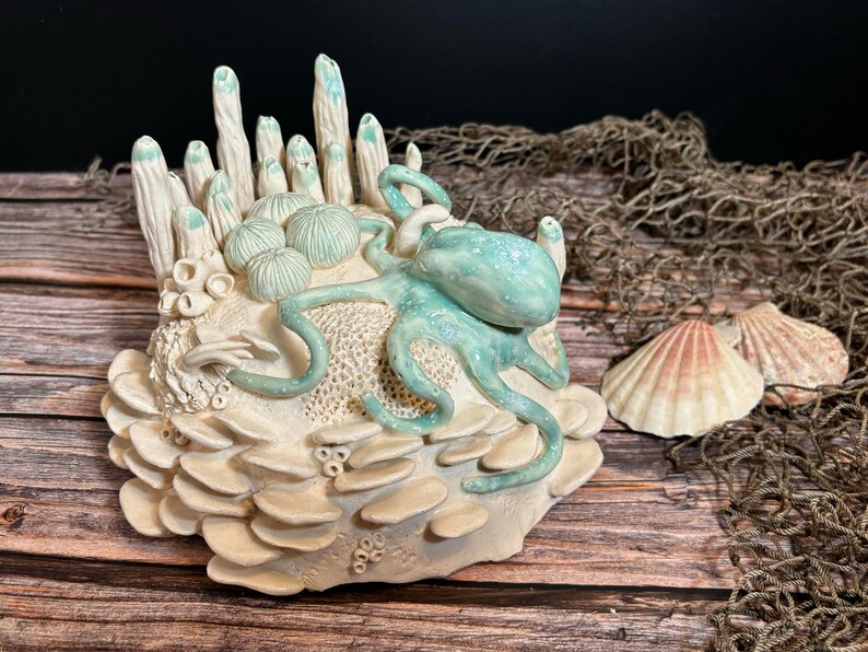 Coral Reef Shelf Decor, Octopus Table Decor - Etsy