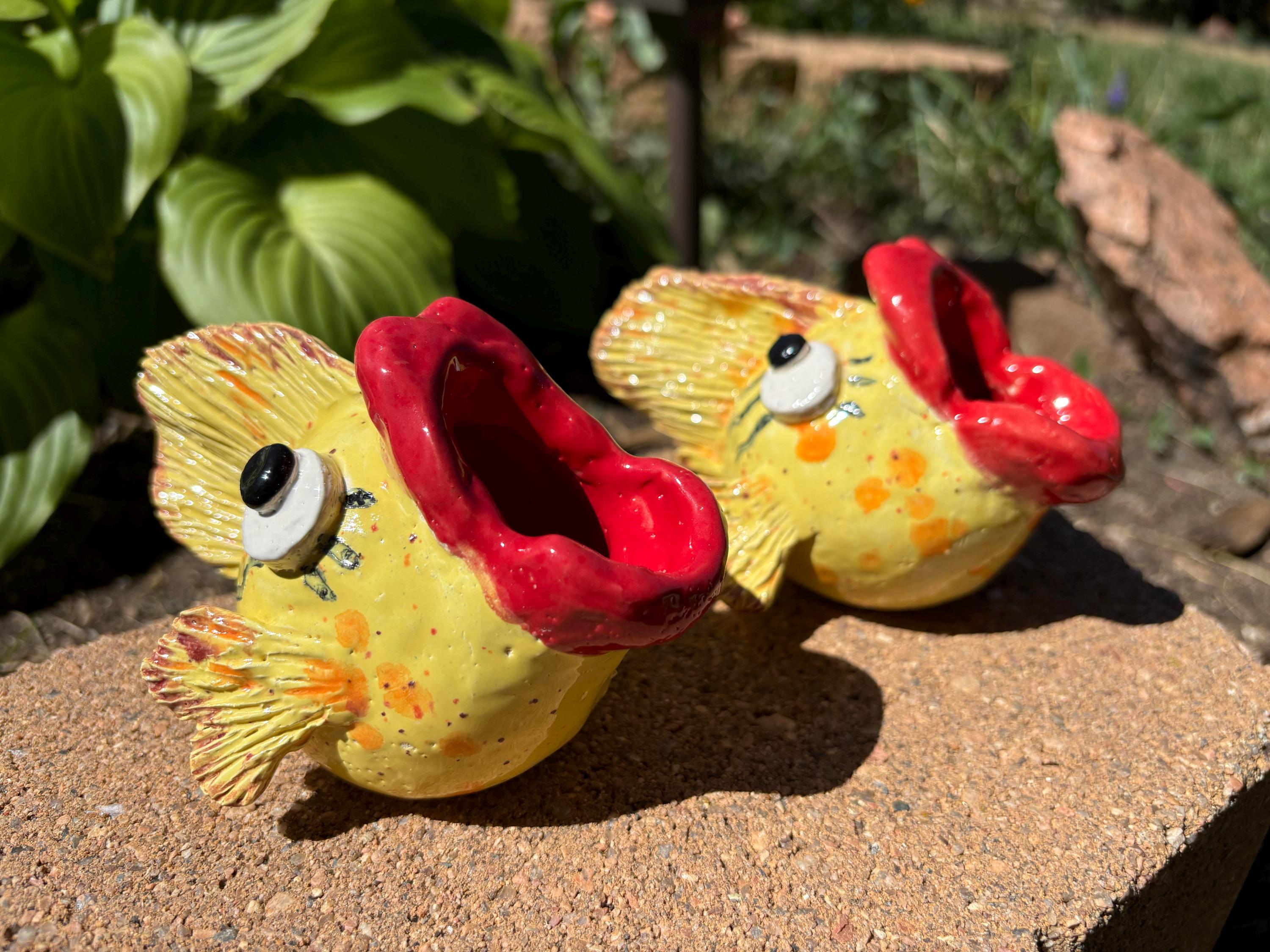 Handmade Ceramic Fish, Whimsical Table Decor, Toothpick Holder - Etsy, image size:3000x2250