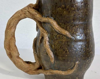 Organic mug, sculpted tree mug, 16oz mug