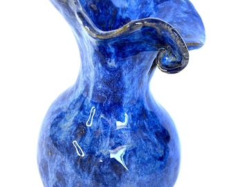 Ceramic bud vase, little blue vase