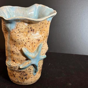 Handmade starfish vase, coastal decor