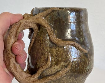Organic tree mug, nature lover gift, 16oz mug