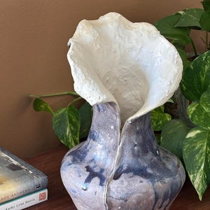 Hand built organic vase, coiled vase, ceramic art, ceramic sculpture, pottery, pottery vase