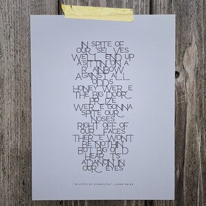 In Spite of Ourselves Print Lyrics Typography Minimalist Home Decor ...