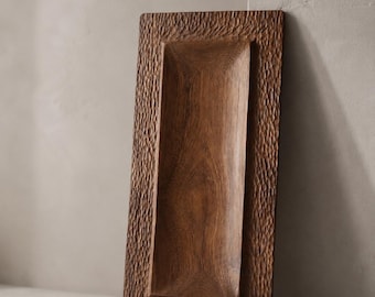 Handmade wooden tray, Reclaimed Wood, Decorative table centerpiece, One of a kind, Kitchen Decor, Shelf Accent, Wabi Sabi, Japandi Style