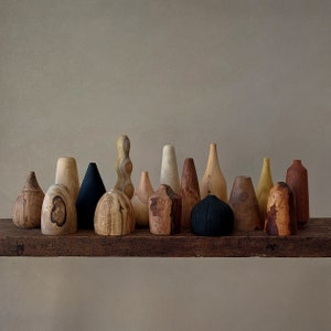 UNIQUE Wood Vase, Minimalistic Wood Decorative Vase, Shelf Accent, Wabi Sabi, Japandi Style