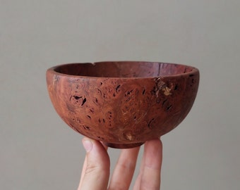 UNIQUE Kitchen Decor, Wood Decorative Bowl, Shelf Accent, Wabi Sabi, Japandi Style