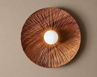 Acacia Wall Lighting, Sculpture Sconce, Wall Mounted Lamp, Natural Light, Handmade, Japandi, Minimal Design