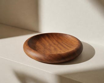 Unique Acacia Wooden Bowl, Decorative handmade bowl, Fruit Bowl, Kitchen Decor, Shelf Accent, Wabi Sabi, Japandi Style
