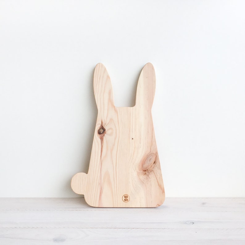 Bunny Cheese Board, Wood Kitchen Decor, Rabbit Wood Board, Cutting Board, Table decor, Christmas Gift, Easter Gift image 4