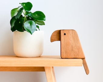 Parrot Wood Sculpture | Living Room Decor | Nordic Minimal Design