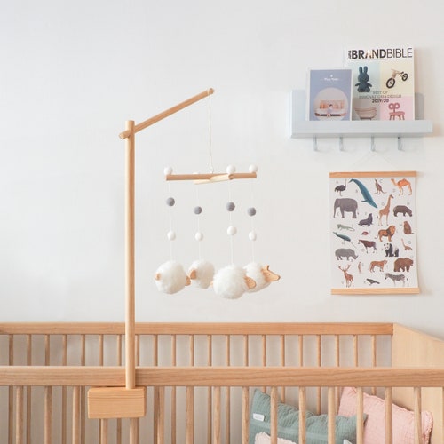 Wood Baby Mobile Holder Crib Mobile Hanger Crib Wooden Etsy