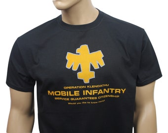 Starship Troopers inspired Operation Klendathu Mobile Infantry t-shirt