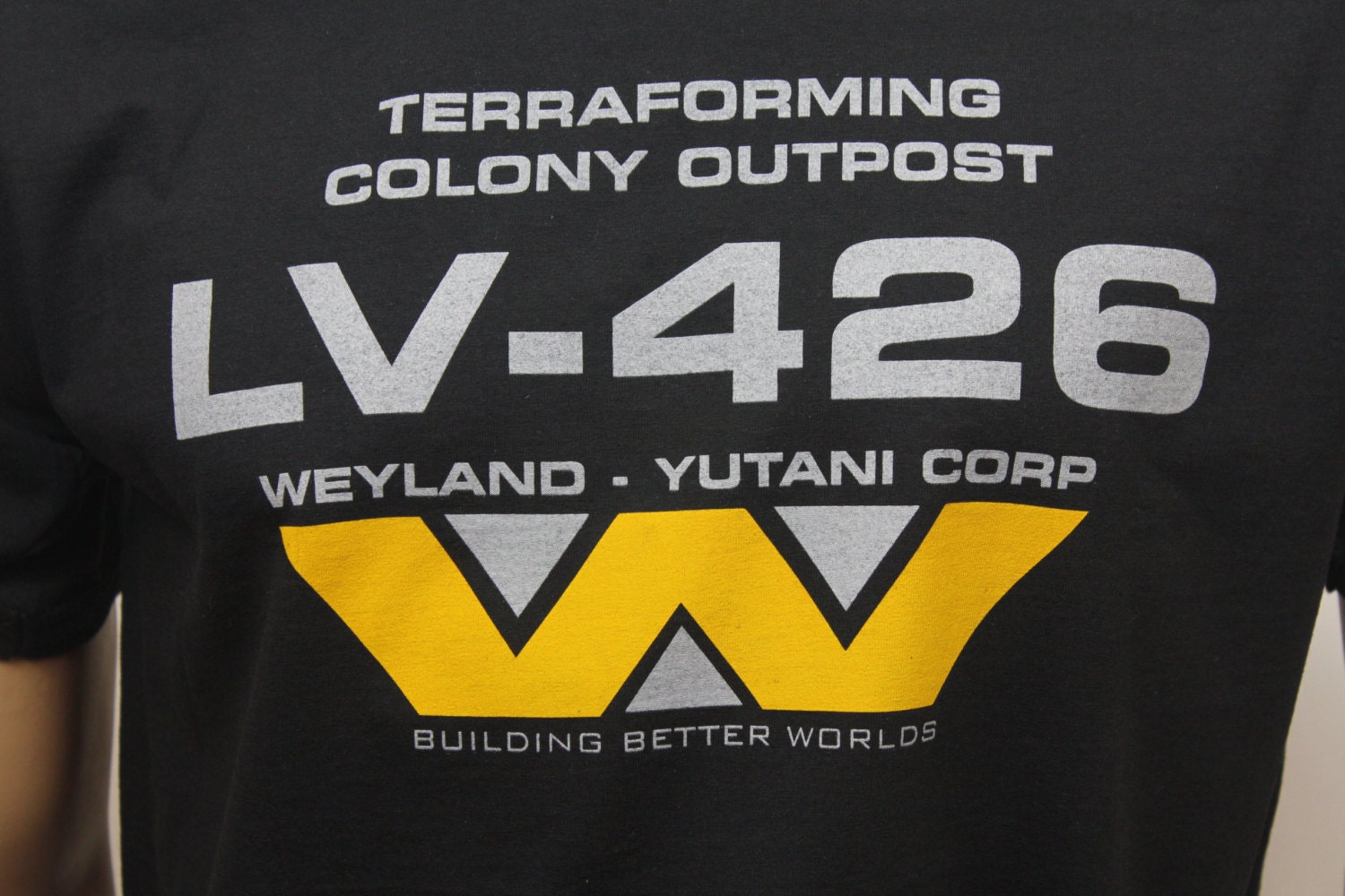 Camiseta de LV-426 para hombres, Camisa lisa de gran peso, con frase  Aliens, que viene en su mayoría por la noche - AliExpress