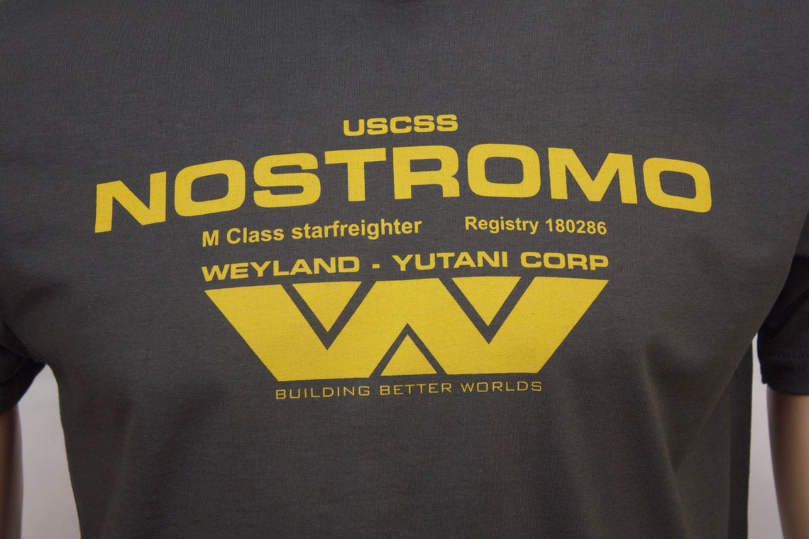 Urban Backwoods USCSS Nostromo II Uomo T-Shirt Bianco Taglia M