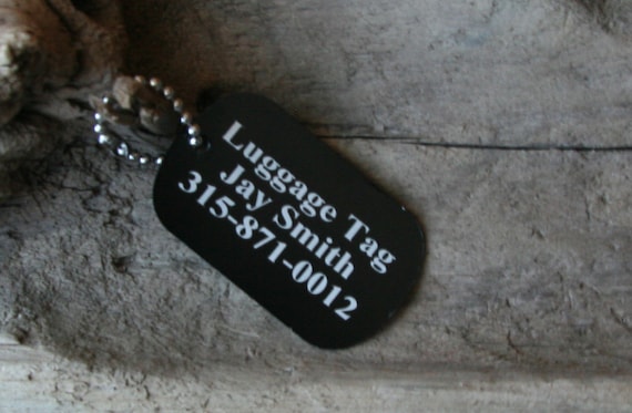 laser engraved dog tag
